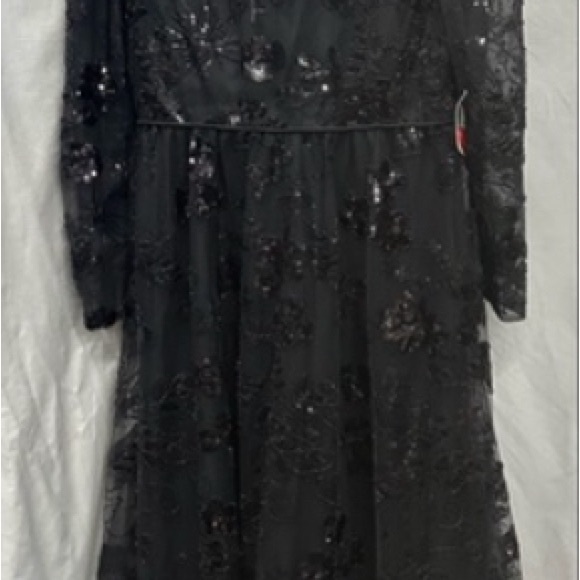 MacDuggal 67951 Embellished Illusion Long Sleeve midi dress - Picture 5 of 11